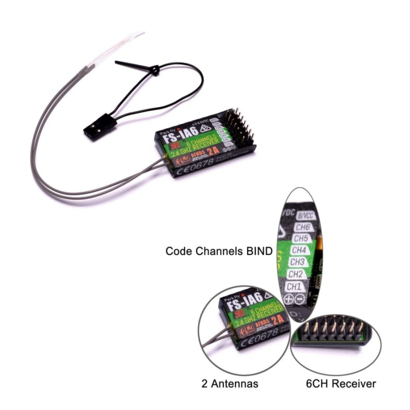 Drone Rc Racing - Flysky FS-IA6 Receptor 6CH Antena Dupla