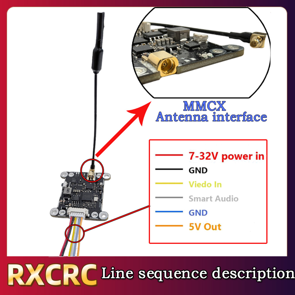 Módulo RXCRC 5.8G 48CH 1.6W VT - Drone Rc Control avaliação e preço