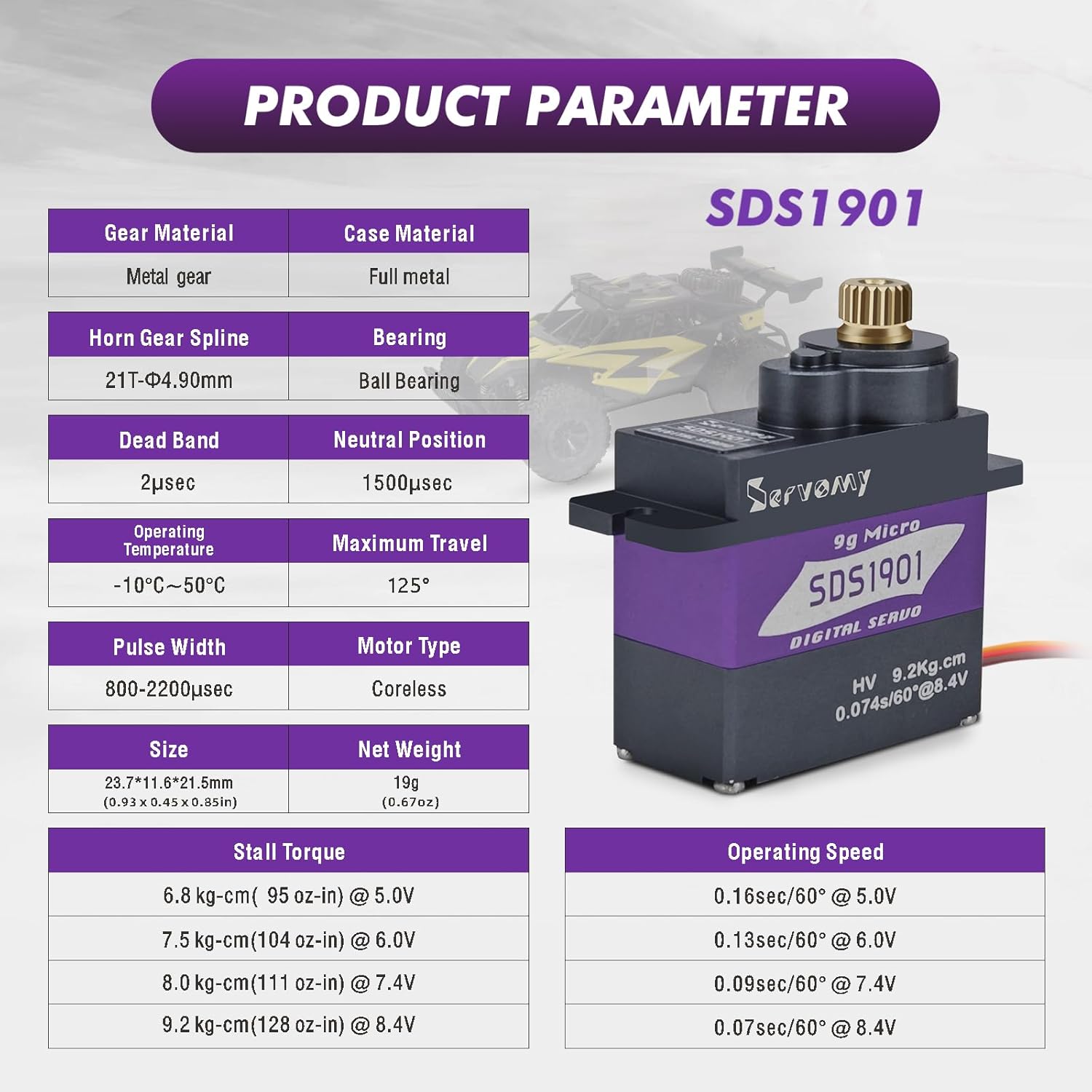 SERVOMY-SDS1901 Digital 9G Mic - Drone Rc Car avaliação e preço