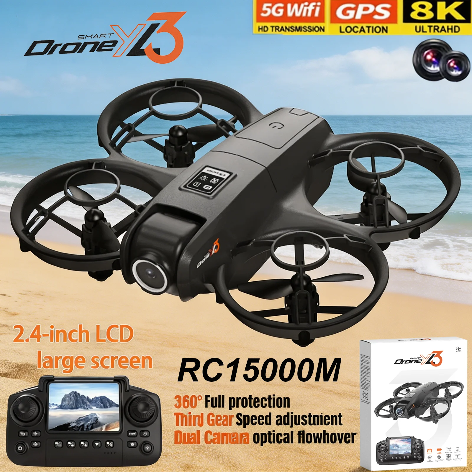 Novo Drone RC YL3 8K 1080P com - Drone Udi Rc avaliação e preço